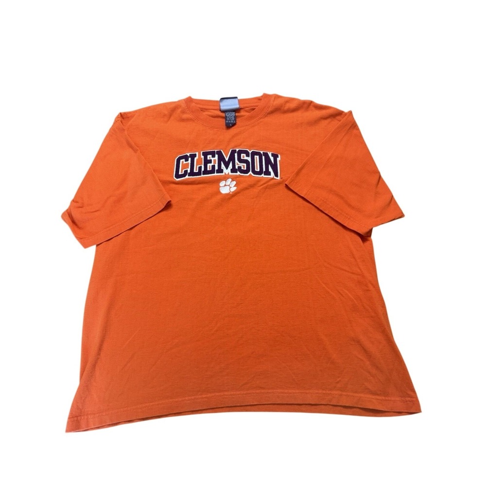Cadre Athletic Clemson Tigers T-Shirt Mens XL Orange Embroidered Edge Gameday